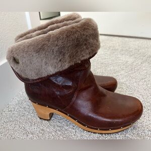 UGG shearling brown clog size 10 (41) NWOT